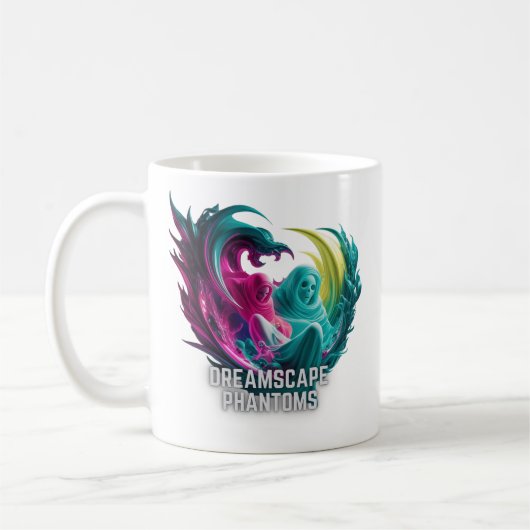 Dreamscape Phantoms - Spektraler Surrealismus Kaffeetasse (Links)