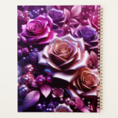 Dreamscape-Rose Leuchtblumen-Typografie Planer (Rückseite)