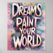 Dreamscape Typografie Poster (Vorne)