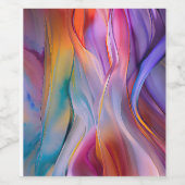 "Dreamscape Waves" Zeitgenössische Abstrakte Kunst Weinetikett (Einzelnes Label)