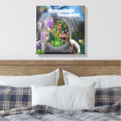 Dreamscape Wisteria Blume & Peacock Themen Leinwanddruck (Insitu (Schlafzimmer))