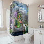 Dreamscape Wisteria flowers & Peacock themes Duschvorhang (Beispiel)