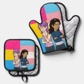 DreamsIntoRealityComics nur die 2 Cover Art von un Ofenhandschuh & Topflappen-Set (Vorderseite/Rückseite)