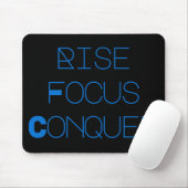 Dreamtech_Inc: Rise, Focus, Conquer Desk Mats Mousepad (Mit Mouse)