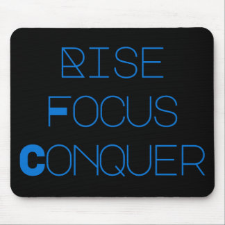 Dreamtech_Inc: Rise, Focus, Conquer Desk Mats Mousepad