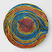 Dreamtime Australian Aboriginal Design #2 Große Wanduhr (Vorderseite)