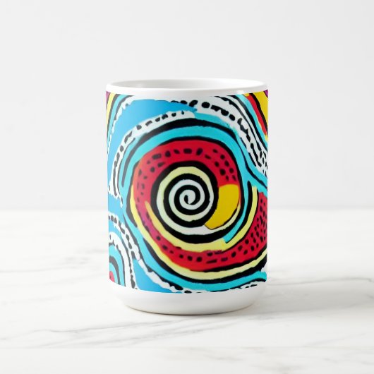 Dreamtime Australian Aboriginal Design #2 Kaffeetasse (Mittel)