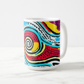 Dreamtime Australian Aboriginal Design #2 Kaffeetasse (VorderseiteRechts)