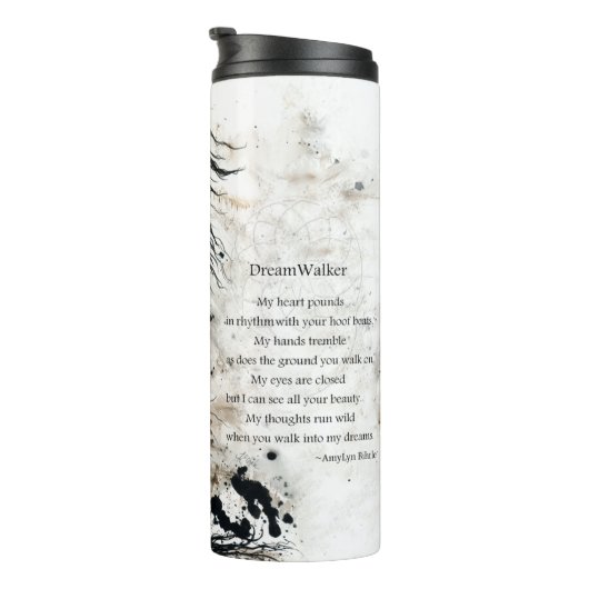 DreamWalker Pferde von Bihrle Thermosbecher (Nach rechts gedreht)