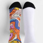 Dreamwalkers Psychedelic Crew Socks, Abstrakt Art Socken (Oben)