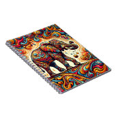 Dreamwave-Elefant – Retro-Safari-Kunst Notizblock (Rechte Seite)
