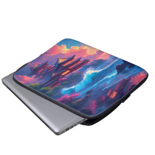 Dreamwave-Pagode am Meer Laptopschutzhülle