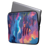 Dreamwave-Pagode am Meer Laptopschutzhülle (Vorderseite Links)
