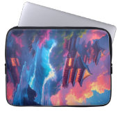 Dreamwave-Pagode am Meer Laptopschutzhülle (Vorderseite)