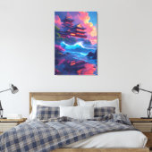 Dreamwave-Pagode am Meer Leinwanddruck (Insitu (Schlafzimmer))