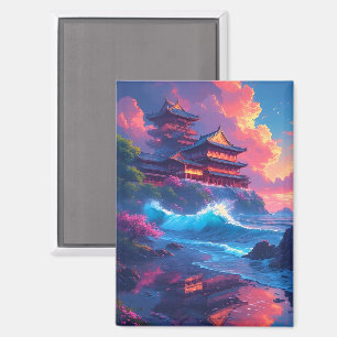 Dreamwave-Pagode am Meer Magnet