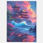 Dreamwave-Pagode am Meer Magnet (Vorderseite)