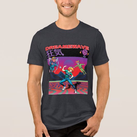 DREAMWAVE-Wahnsinn Tri-Blend Shirt (Vorderseite)