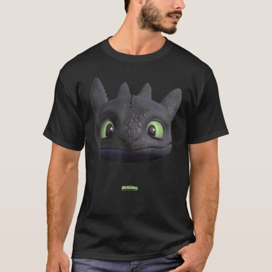 DreamWorks Dragons Toothless Night Fury Big Face C T-Shirt (Vorderseite)