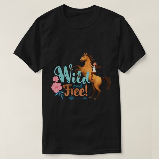 DreamWorks Spirit Riding Free Spirit Wild and Free T-Shirt (Design vorne)