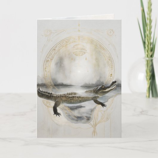 Dreamwoven Guardian Alligator Greeting Card Karte (Vorderseite)