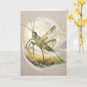 Dreamwoven Guardian Grasshopper Greeting Card  Karte (Gelbe Blume)