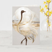 Dreamwoven Guardian Ostrich Greeting Card Karte (Gelbe Blume)