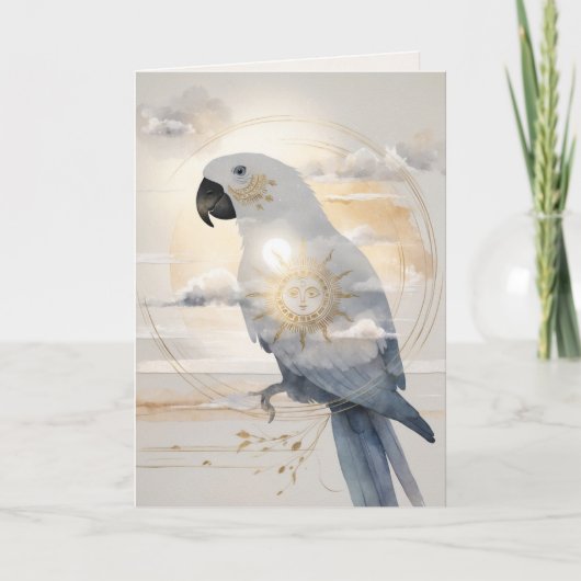 Dreamwoven Guardian Parrot Greeting Card Karte (Vorderseite)