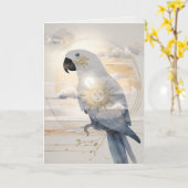 Dreamwoven Guardian Parrot Greeting Card Karte (Gelbe Blume)