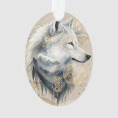 Dreamwoven Guardian Wolf Ornament (Vorderseite)