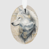Dreamwoven Guardian Wolf Ornament (Rückseite)