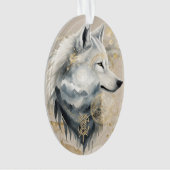 Dreamwoven Guardian Wolf Ornament (Vorderseite)
