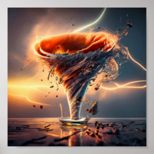 Dreamy AI-Landschaft Poster