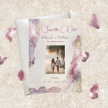 Dreamy Aquarella Save the Date Card