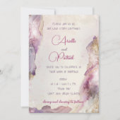 Dreamy Aquarella Wedding Einladung (Vorderseite)