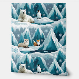 Dreamy Arctic Animal Mural Peel and Stick Tapete