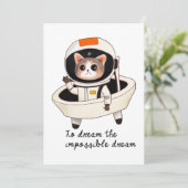 Dreamy Astrocat Feiertagskarte (Stehend Vorderseite)