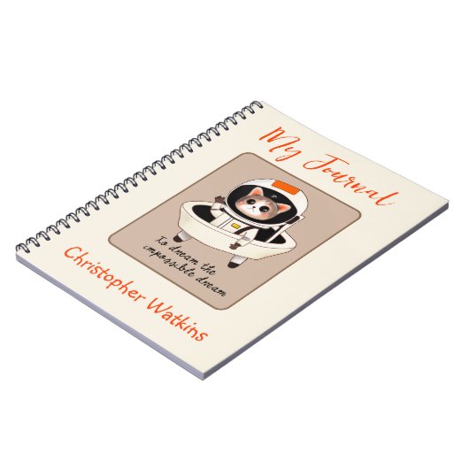 Dreamy-Astrocat-Notebook Notizblock (Linke Seite)