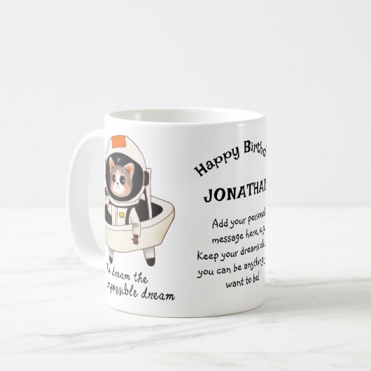 Dreamy Astrocat Tasse (Vorderseite Links)