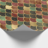 Dreamy Auntumnal & goldfarbene Meerjungwaagen Geschenkpapier (Ecke)