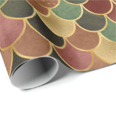 Dreamy Auntumnal & goldfarbene Meerjungwaagen Geschenkpapier (Rolleneckpunkt)