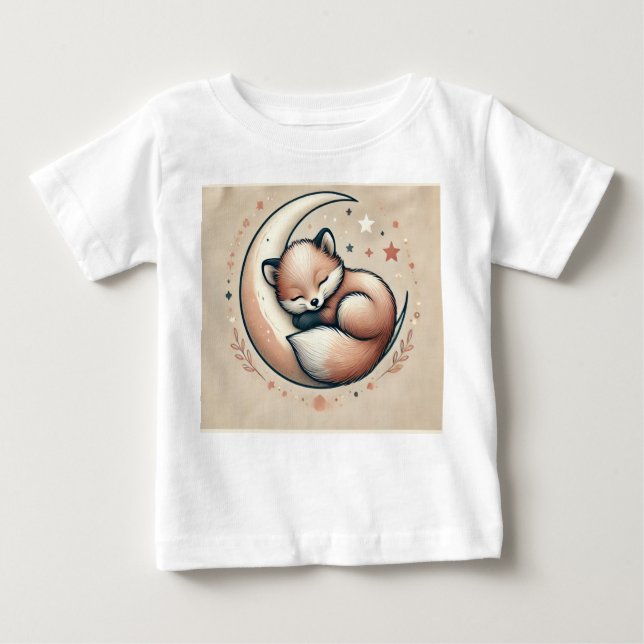 Dreamy Baby Fox T - Shirt - Ideal für Kleine (Vorderseite)
