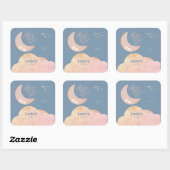 Dreamy Baby Over the Moon Baby Shower Sticker (Blatt)