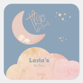 Dreamy Baby Over the Moon Baby Shower Sticker