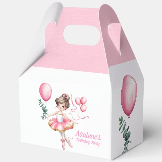 Dreamy Ballerina Flight Birthday Party Geschenkschachtel (Vorderseite)