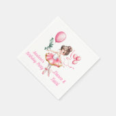 Dreamy Ballerina Flight Birthday Party Serviette (Ecke)