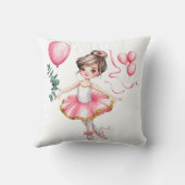 Dreamy Ballerina Flight Geburtstagsparty Geschenk Kissen (Rückseite)