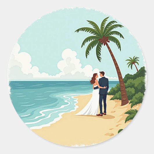 Dreamy Beach Bliss Sticker (Vorderseite)