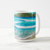 Dreamy Beach Blue Waves Malerei Australien Kaffeetasse (VorderseiteRechts)