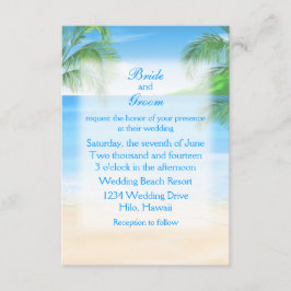Dreamy Beach Hochzeit Einladung